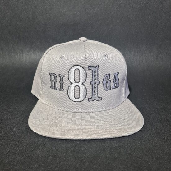 GREY FLAT VISOR SNAPBACK SUPPORT 81 RIGA 