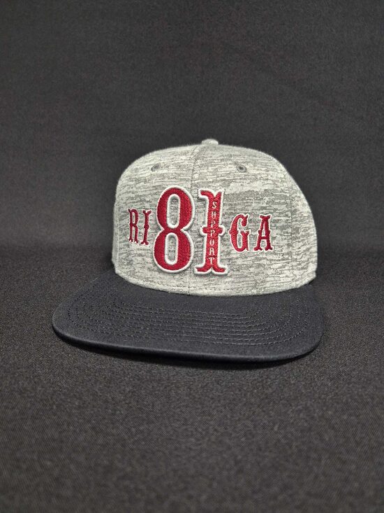 FLAT VISOR SNAPBACK SUPPORT81 RIGA IN GREY SCALE