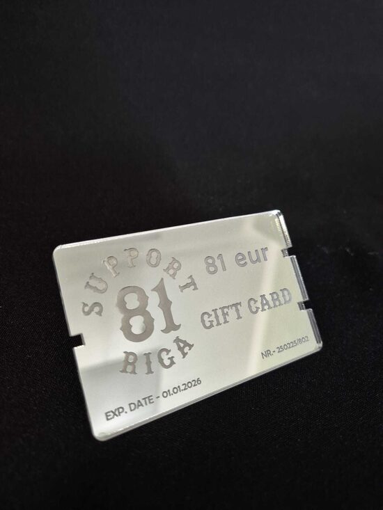 81 EUR GIFT CARD SUPPORT 81 RIGA