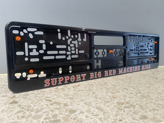 CAR PLATE NUMBER HOLDERS BIG RED MACHINE 