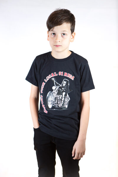 BIKER SHORT SLEEVE JUNIOR BLACK